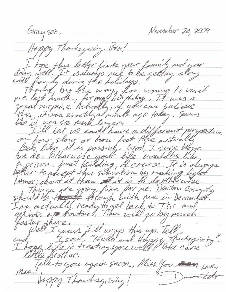 November 20, 2009 — 1241 Days In Prison